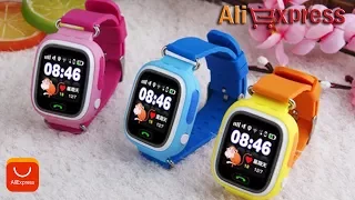 Детские часы GPS трекер с Алиэкспресс, видео обзор  GPS Smart Baby Watch Q80 Q90 Wi Fi из Китая