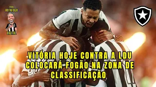 Botafogo precisa vencer a LDU. Uma vitória hoje por 3 gols de diferença dará a liderança do grupo D.