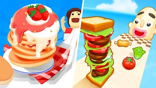 Satisfying Mobile Games ... Sandwich Run, Sandwich Runner, Help Me Tricky Puzzle, Pancake Run