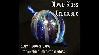 Make a Basic Glass Blown Ornament - Part 1 of 3 - Striped with fumed silver - Shawn Tucker