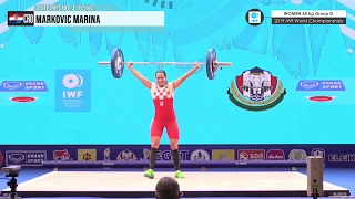 Marina Marković (55 kg) Snatch 65 kg - 2019 World Weightlifting Championships
