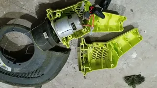 Fixing/Opening Ryobi 18V Wireless Trimmer - Removing wire from trimmer head