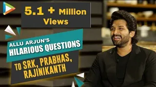 LOL- Allu Arjun’s HILARIOUS questions for Prabhas, Shah Rukh Khan &  Rajinikanth | Rapid Fire