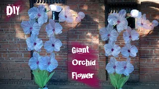 DIY Giant Organza Flower || Orchid Flower