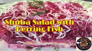 Shuba Salad with Herring Fish (Fur Coat Salad)