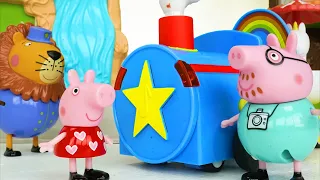 Peppa Pig बच्चों के लिए खिलौना चिड़ियाघर पशु सीखना वीडियो! (Hindi)