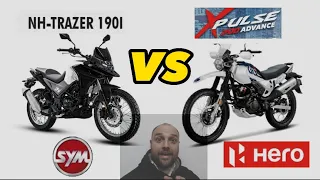 Sym nh trazer 190 🆚 Xpulse 200 advance!! cuál comprar? #motos #hero #sym #touring #offroad