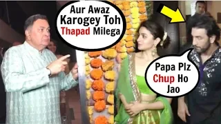 Rishi Kapoor ANGRY On Media In FRONT Of Son Ranbir Kapoor & Alia Bhatt @Diwali Party 2019