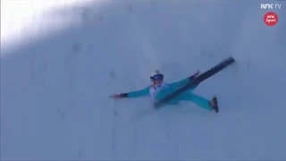 Anna Shpyneva-Oberstdorf 2019 105.5m CRASH