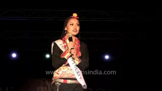 Miss Tibet 2016, Tenzing Dickey during the Q&A Round