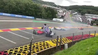 W Series Race Big Crash Eau Rouge 2021 Slow Motion