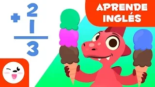 Ejercicios de Sumas para niños EN INGLÉS - Aprende a sumar con Dinosaurios - Matemáticas para niños