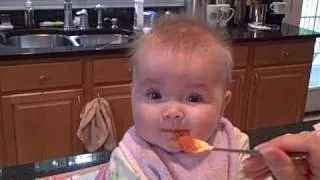 Baby Ava Eating Vegetables For The First Time (Carrots) - Funny