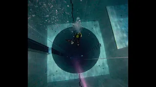 POV: descending to the bottom of one the world's deepest pools