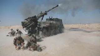 French Army CAESAR Self-Propelled Howitzer In Action