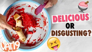 Raspberry EGG-ROLL Rolled Ice Cream: Delicious or Disgusting? | VAT19