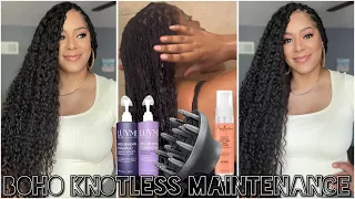 2 Week Update Boho Knotless Maintenance | Wash Day and Products Used