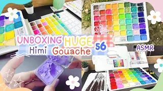 ASMR Unboxing the Ultimate World’s Biggest HIMI Gouache 56 Paint🌈Artist’s Review! Are They Worth It?