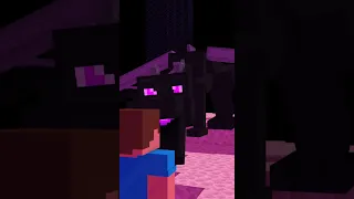 Steve meets Ender Dragon, Minecraft Animation #minecraft #shorts