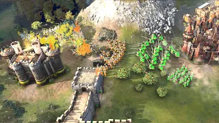 Age of Empires 4 - 4v4 EPIC BATTLES TOWARDS ENEMY BASES | Multiplayer Gameplay