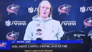 Patrik Laine appears frustrated after being benched by John Tortorella