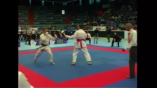 SKIEF European Championship 2017 final kumite men U20 aka Žan Bodboršek SLO x Harald Morch DEN