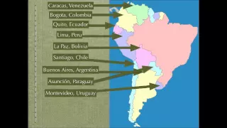 South America Map Rap (Spanish Speaking Countries and Capitals)