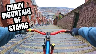 URBAN MTB FREERIDE DOWN A CRAZY MOUNTAIN OF STAIRS!