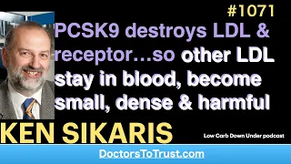 KEN SIKARIS e | PCSK9 destroys receptor…so other LDL stay in blood, become small, dense & harmful