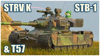 Strv K, STB-1 & T57 Heavy • WoT Blitz Gameplay