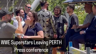 WWE Superstars Leaving PERTH Press Conference- 23/2/24 Perth (Optus Stadium)