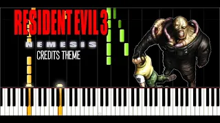 Credits Theme - Resident Evil 3 OST / Synthesia Piano Tutorial