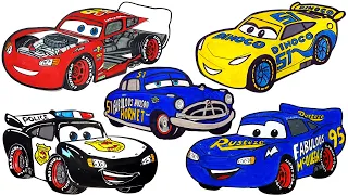 Draw LIGHTNING McQUEEN, CRUZ & DOC - Compilation . Drawing and Coloring for Kids | Tim Tim TV