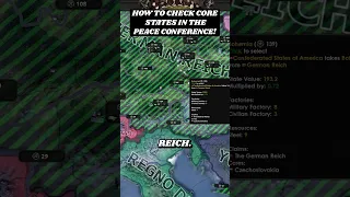 How To Check Core States In The Peace Conference! #hoi4 #heartsofiron4 #trialofallegiance