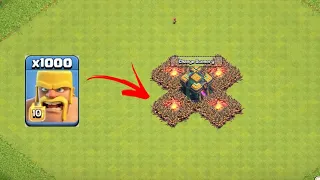 1000 Max barbarian attack in coc private server (clash of clans)#clashofclans #coc #gaming