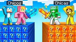 Desafío LUCKY BLOCKS Elementales de CHICOS vs CHICAS