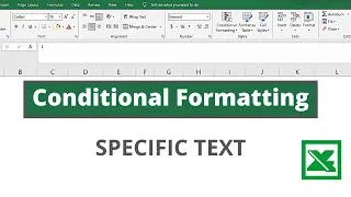 Conditional Formatting in Excel - Formatting - Specific Text Rule