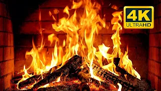 🔥 Cozy Fireplace 4K (12 HOURS). Fireplace with Crackling Fire Sounds. Crackling Fireplace 4K