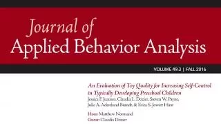 Teaching Self-Control to Preschool Students Podcast (Juanico et al. 2016)