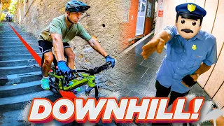 URBAN DOWNHILL A GENOVA! SCALINATE E DISCESE RIPIDE A FUOCO CON TORQUATO TESTA!