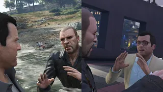 The Protagonists Knocks Out Johnny Klebitz (GTA V)