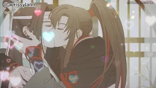 Wei Wuxian and Lan Wangji |yaoi/bl/boyslove | kissing scene part 1/ver1 (fanmade).2