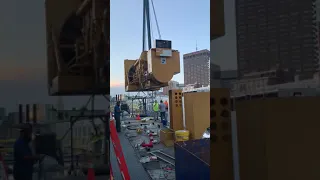 Caterpillar 2000 kW, diesel generator CAT 3516B engine, flying in the Boston MA skyline  CSDG # 2722