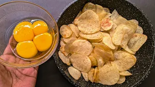 Just Add Eggs With Potato(Chips)Its So Delicious/Simple Breakfast Recipe/Healthy Cheap & Tasty Snack