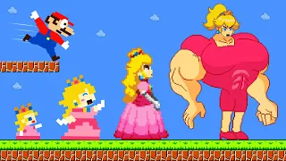 Evolution of Peach: Muscle PEACH Power-Up Calamity | Game Animation