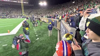 Notre Dame -#4 Clemson 2022: 35-14, “Here Come the Irish”, “Shipping off to Boston”, kickoff
