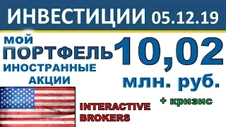 №11 Инвестиционный портфель акций. Interactive Brokers. Акции США. ETF. Инвестиции 2019. Дивиденды.