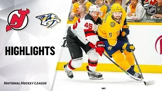 NHL Highlights | Devils @ Predators 12/07/19