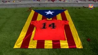 Tribute to Johan Cruyff at Camp Nou