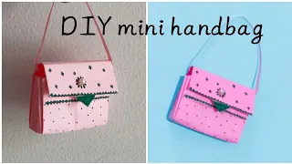 cute origami hand bag /how to make mini paper bag/diy paper bag/easy paper craft idea/ handmade bag